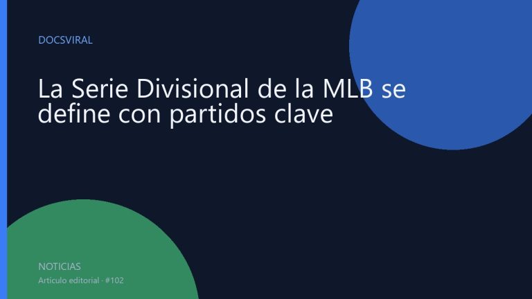 La Serie Divisional de la MLB se define con partidos clave