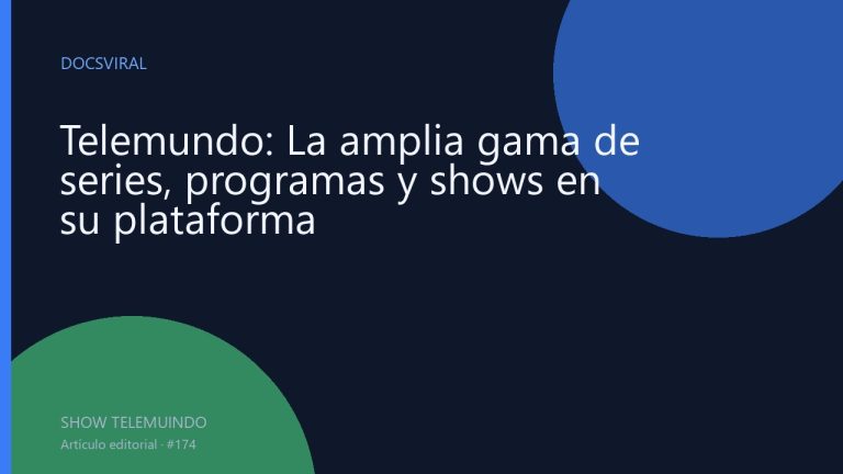 Telemundo: La amplia gama de series, programas y shows en su plataforma