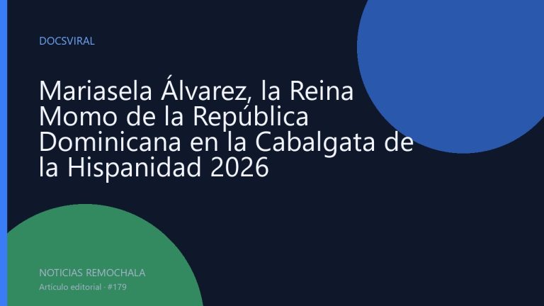 Mariasela Álvarez, la Reina Momo de la República Dominicana en la Cabalgata de la Hispanidad 2026