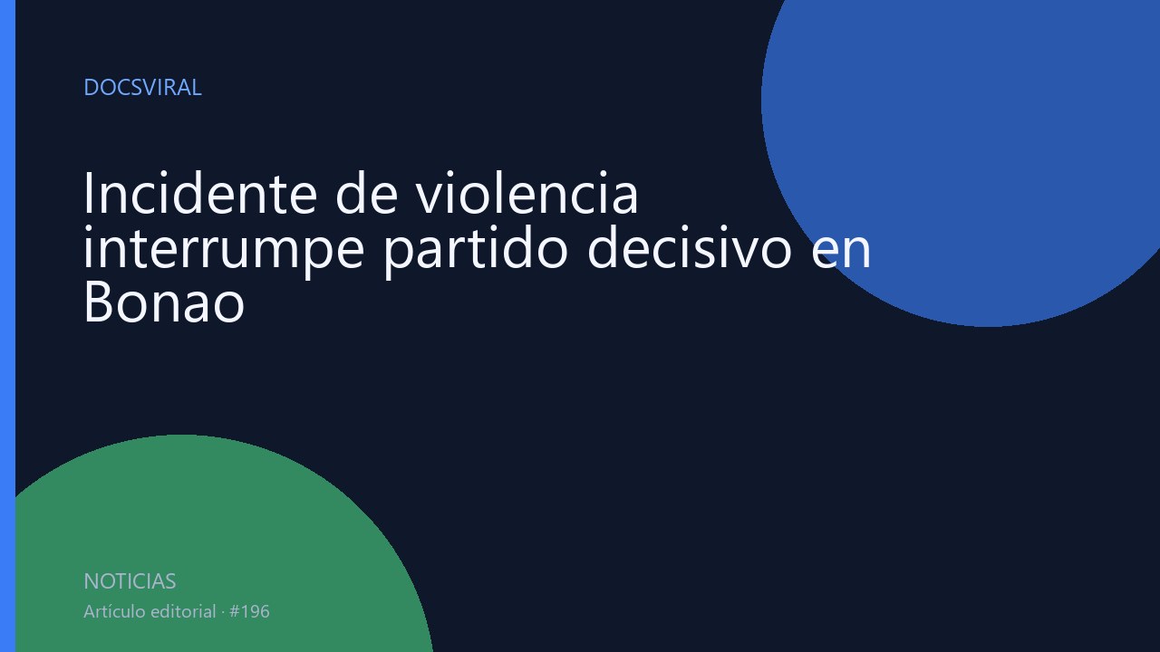 Incidente de violencia interrumpe partido decisivo en Bonao