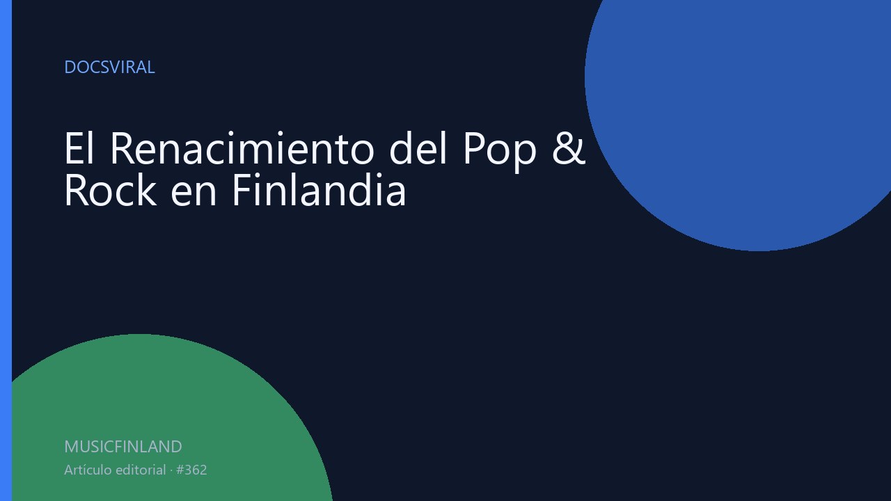 El Renacimiento del Pop & Rock en Finlandia