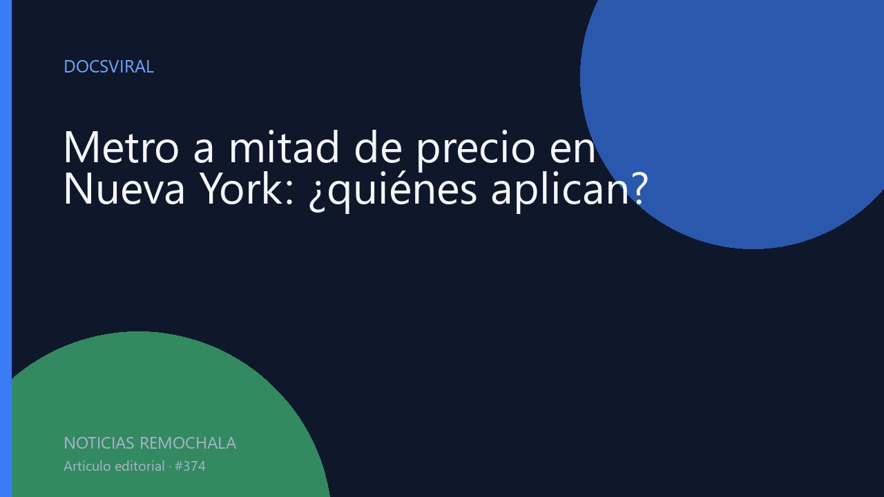 Metro a mitad de precio en Nueva York: ¿quiénes aplican?