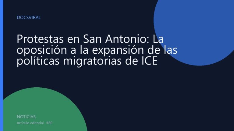 Protestas en San Antonio: La oposición a la expansión de las políticas migratorias de ICE